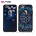 Wholesale for iphone 6s plus hybrid textured grip phone case with printing image